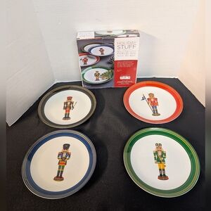 New Nutcracker Holiday Stuff Porcelain Plate Dinnerware Entertaining Set Lot